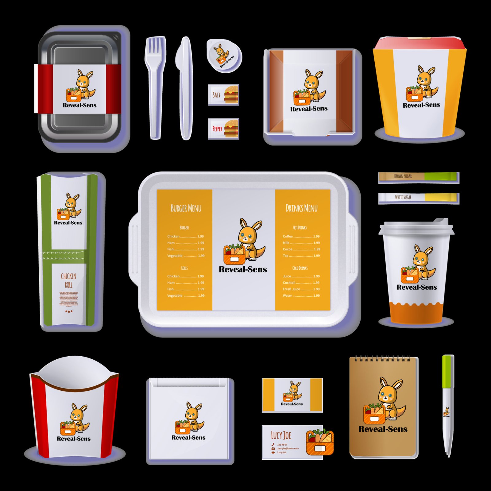 Mockup pour le fast food