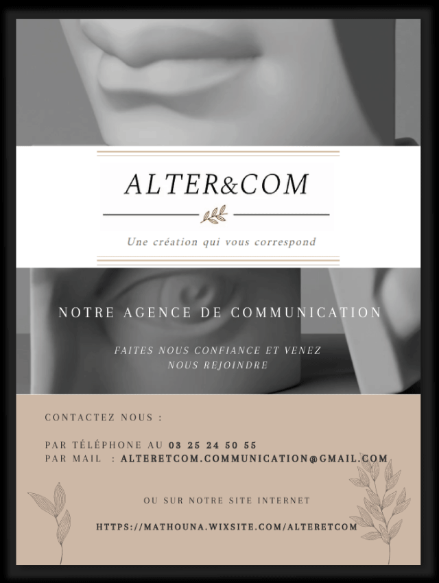 Flyer commercial d'une agence de communication fictive